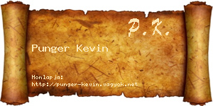 Punger Kevin névjegykártya